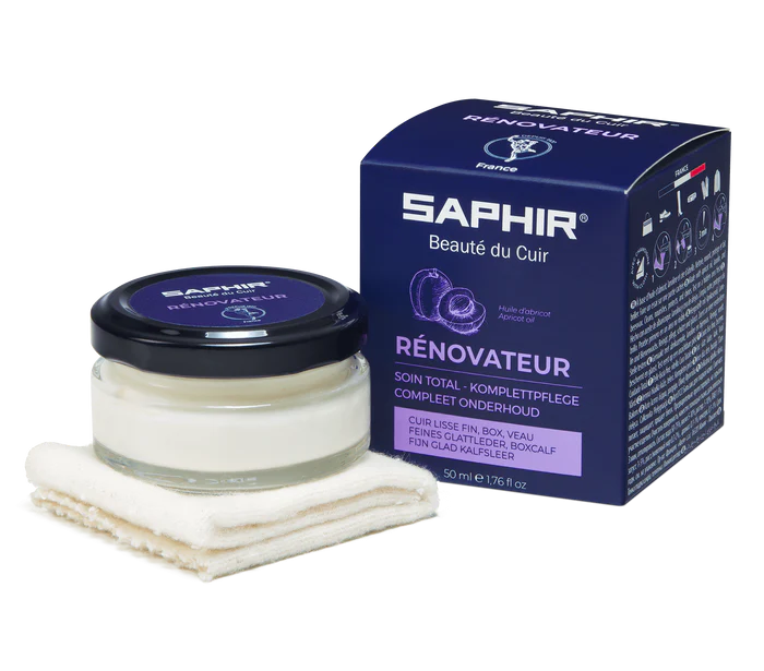 SAPHIR BEAUTE DU CUIR - RENOVATEUR (RENOVATOR CREAM) + DUSTER - 50ml