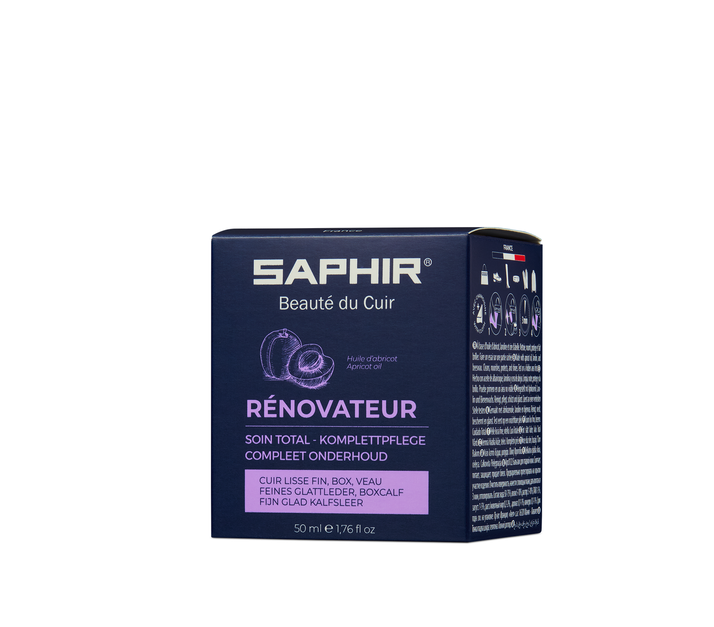 SAPHIR BEAUTE DU CUIR - RENOVATEUR (RENOVATOR CREAM) + DUSTER - 50ml