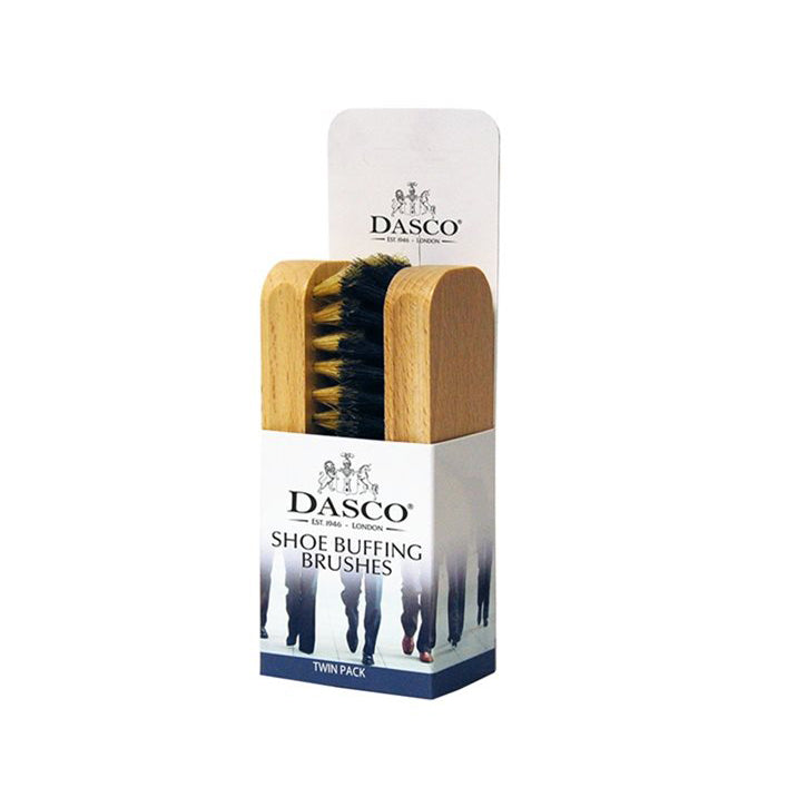 DASCO - NATURAL BRISTLE BRUSH - COMPACT-TWIN PACK