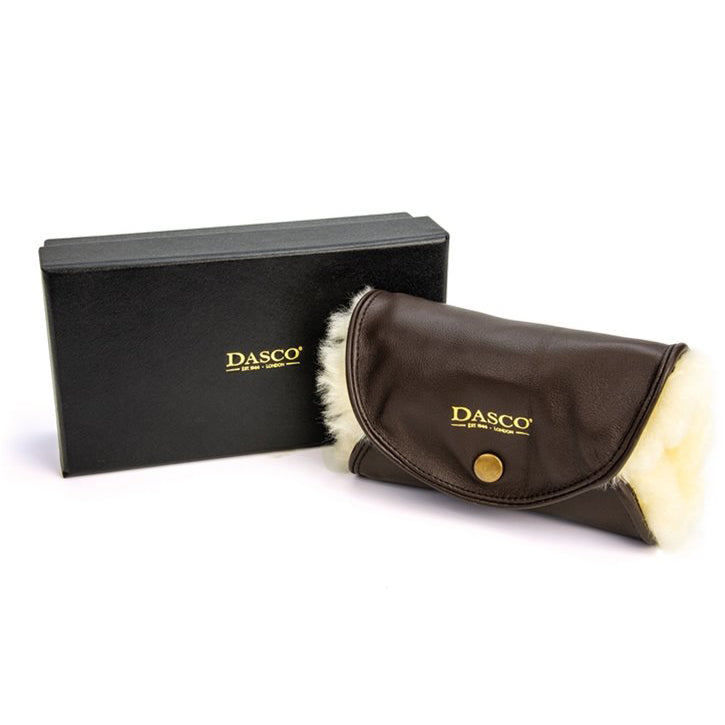 DASCO - POLISHING MITT LEATHER - BROWN/WHITE WOOL