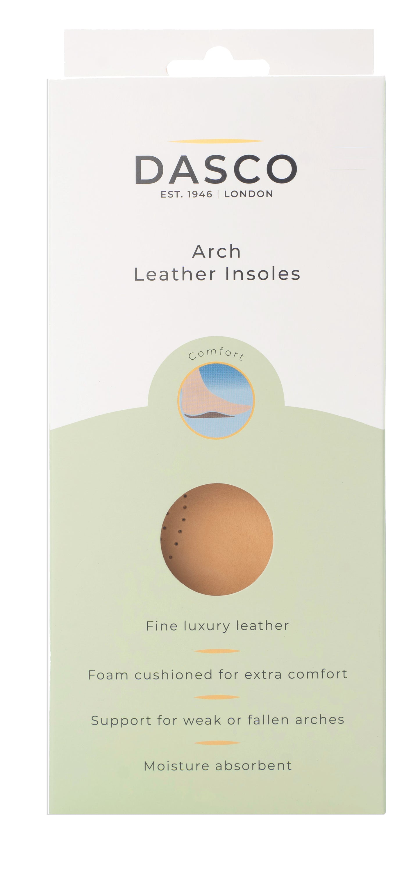DASCO - LADIES ARCH COMFORT LEATHER INSOLES