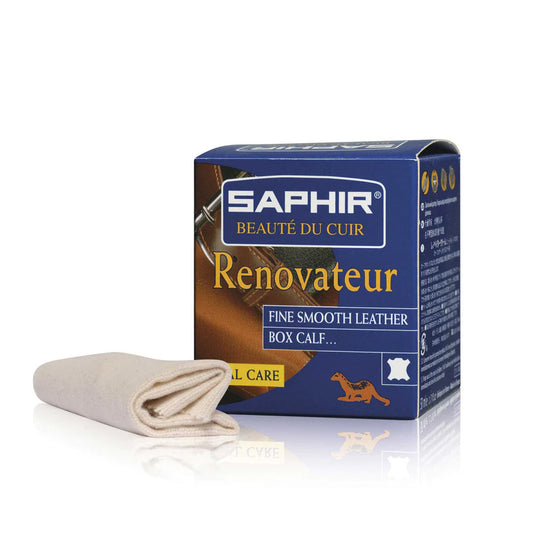 SAPHIR BEAUTE DU CUIR - RENOVATEUR (RENOVATOR CREAM) + DUSTER  - 50ml