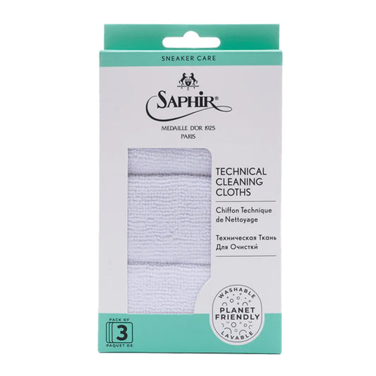 SAPHIR MEDAILLE D'OR - TECHNICAL SNEAKER CLEANING CLOTH (MICROFIBER) - PACK OF 3