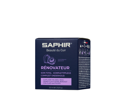SAPHIR BEAUTE DU CUIR - RENOVATEUR (RENOVATOR CREAM) + DUSTER  - 50ml