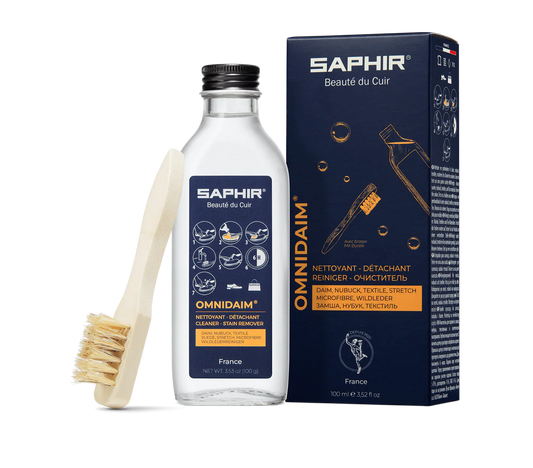 SAPHIR BEAUTE DU CUIR - OMNIDAIM (SUEDE & NUBUCK CLEANER) + BRUSH - 100ml