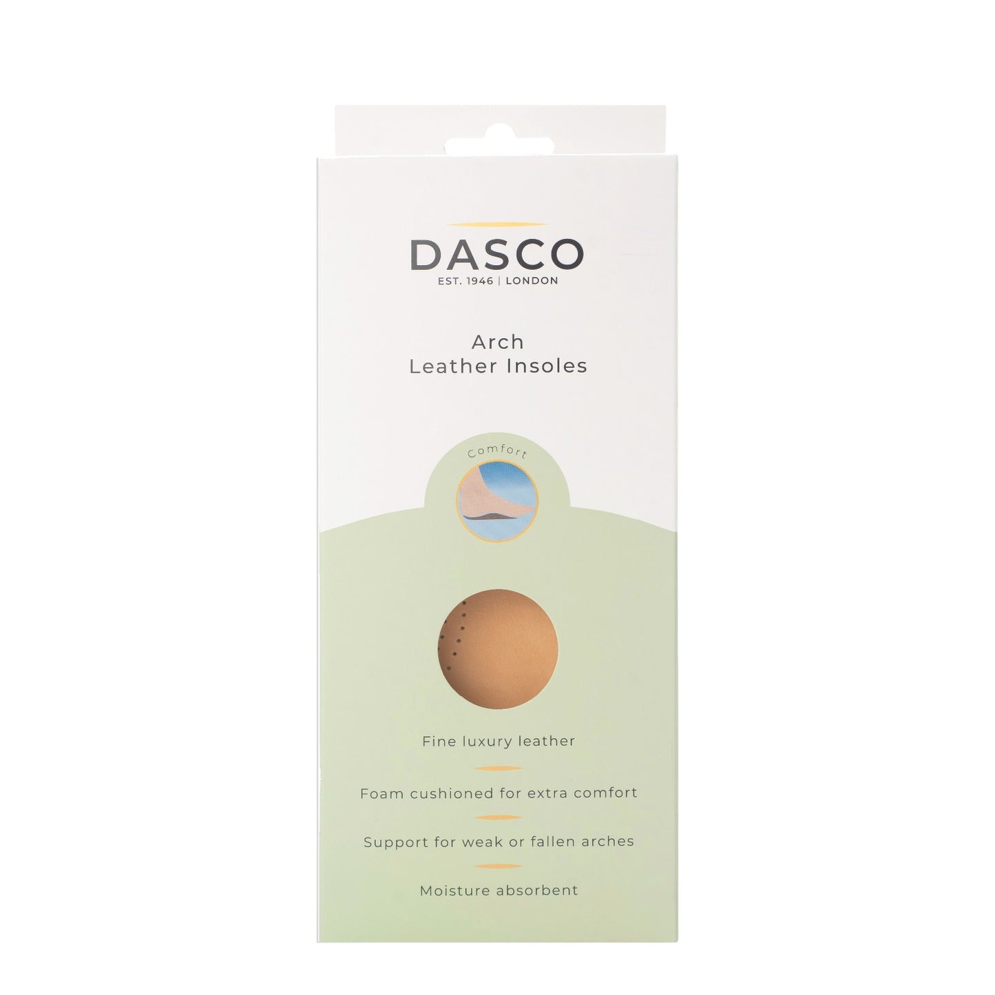 DASCO - LADIES ARCH COMFORT LEATHER INSOLES