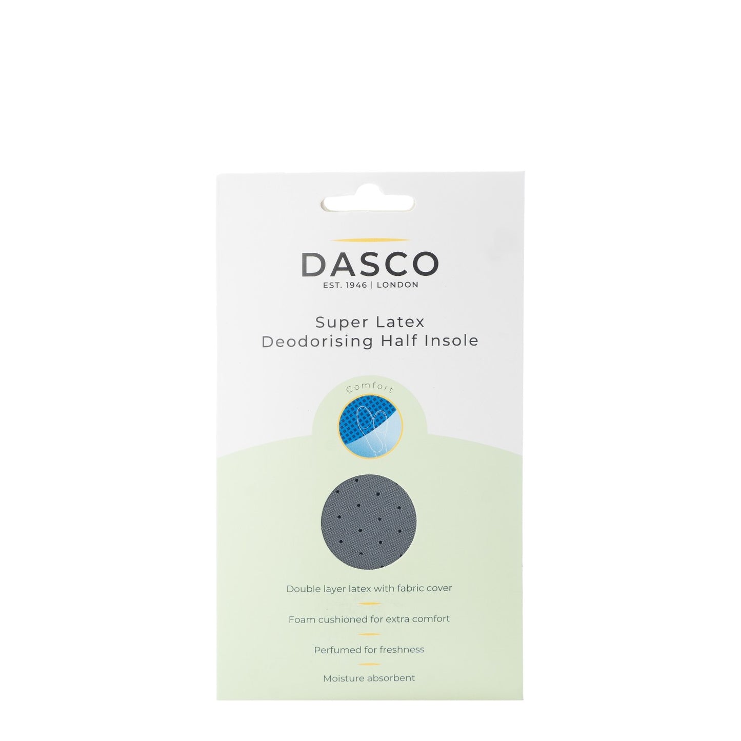DASCO - SUPER LATEX DEODORISING HALF INSOLE
