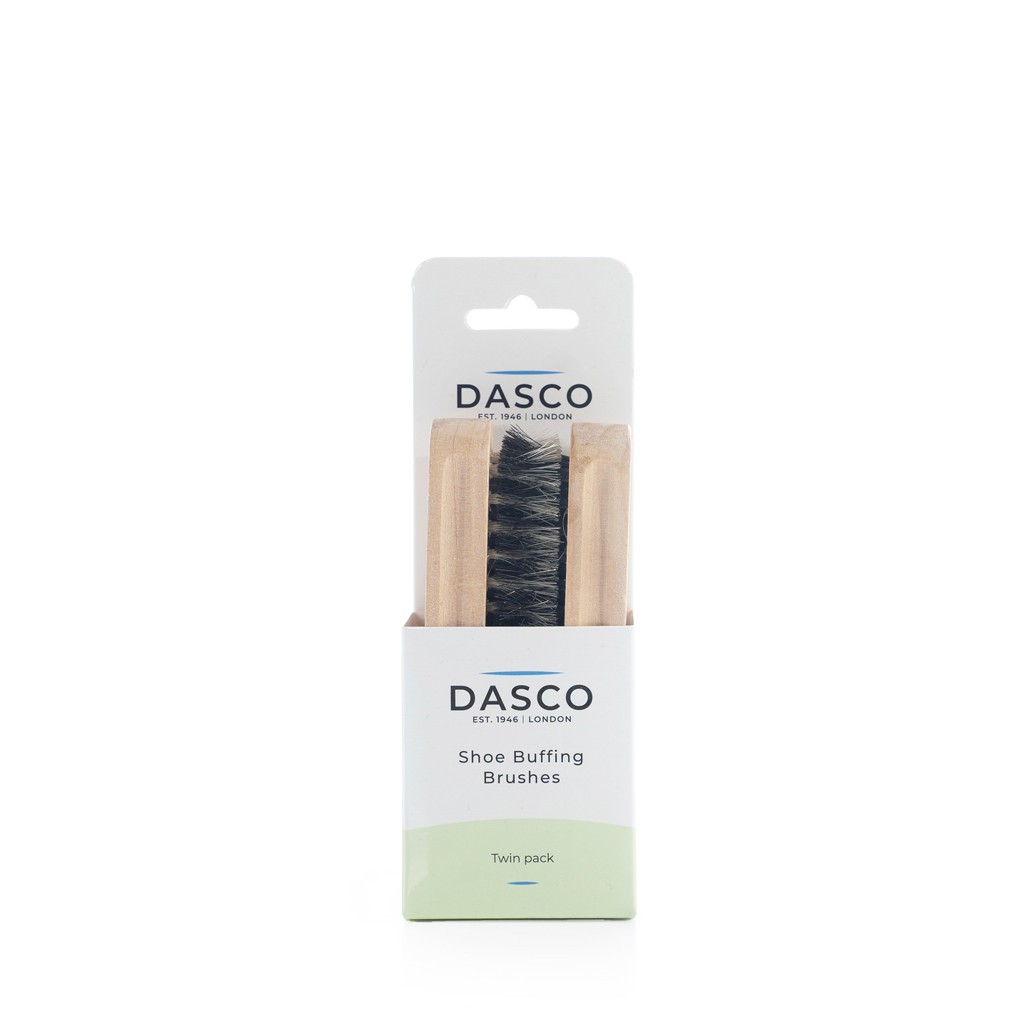 DASCO - NATURAL BRISTLE BRUSH - COMPACT-TWIN PACK